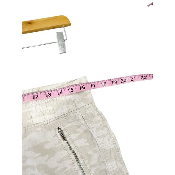Athleta Cabo Tide Linen Jogger Neutral Camo Pull On Comfort Beach Womens 8 - Picture 5 of 8
